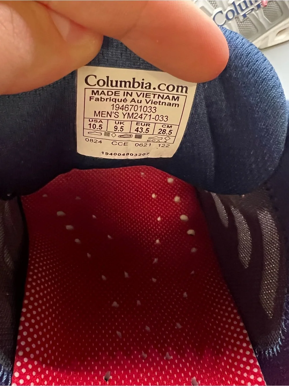 Columbia PFG Megavent II Boat Shoes 10.5 Gray Techlite Blood N Guts YM2471-033